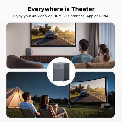 UGREEN NASync DH4300 Plus 4-bås NAS med HDMI til 4K-streaming og lokal sikkerhedskopiering via app eller DLNA.