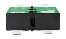 APC udskiftningsbatteri 124 2x12V 9Ah til Back-UPS Pro 1500 sort rektangulær med grønne labels og hvide trækfaner.