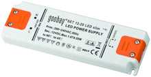 Goobay LED-transformator 20W med orange ender, indgang 200-240V AC, udgang 12V DC max 1,67A/20W.