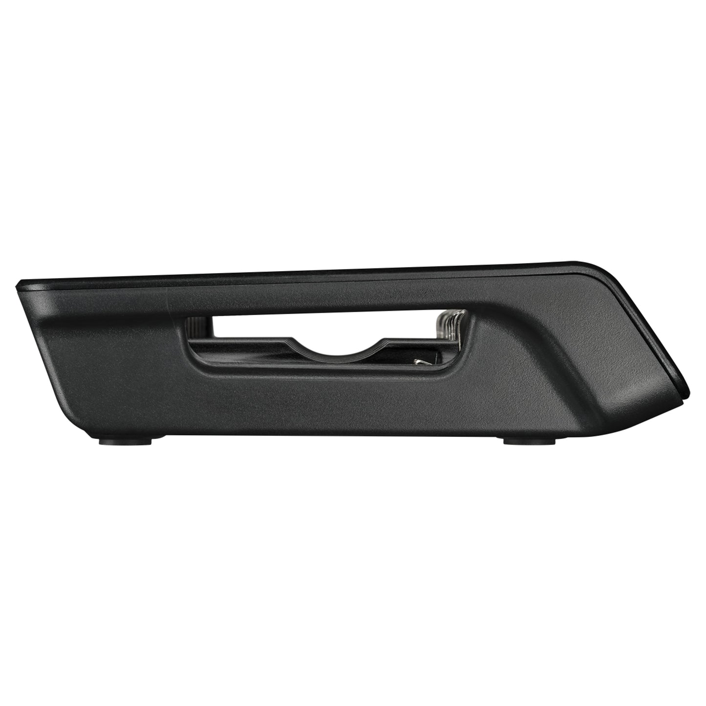 Varta LCD Multi Oplader+ Batterioplader, sort rektangulær plast, håndtagudskæring, metaldele, USB-C til AA/AAA.