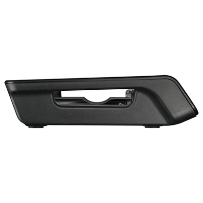 Varta LCD Multi Oplader+ Batterioplader, sort rektangulær plast, håndtagudskæring, metaldele, USB-C til AA/AAA.