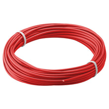 Goobay isoleret forbindelsestråd 0,14 mm² 10 m rød PVC, samlet med to grå bånd.