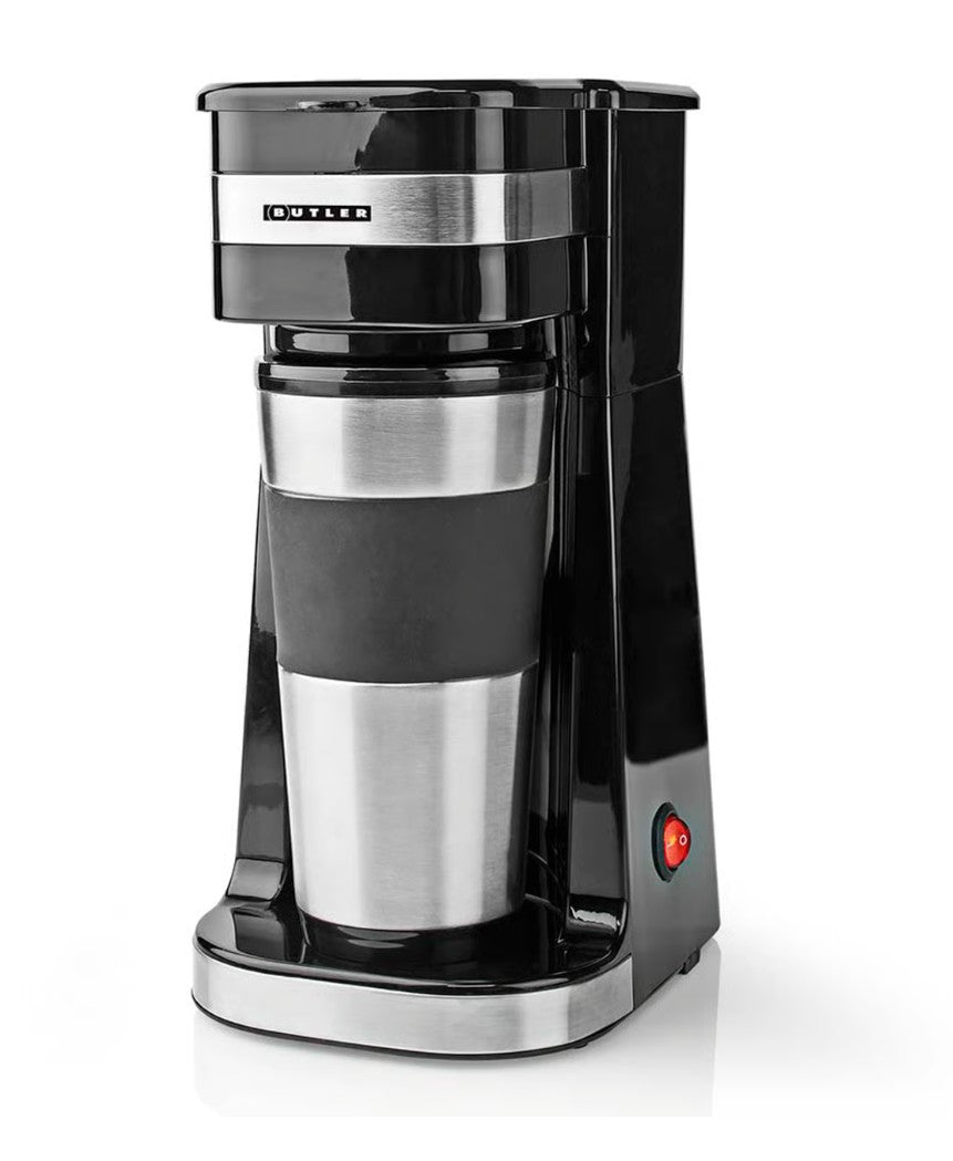 Butler Single-Serve Kaffemaskine 0.4L Isoleret Rejsekrus, Automatisk Slukning
