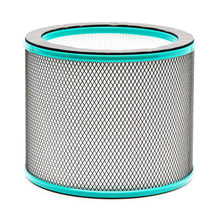Cleverio AF-F100 ventilatorfilter, cylindrisk HEPA med diamantmønster og turkis plastkanter.
