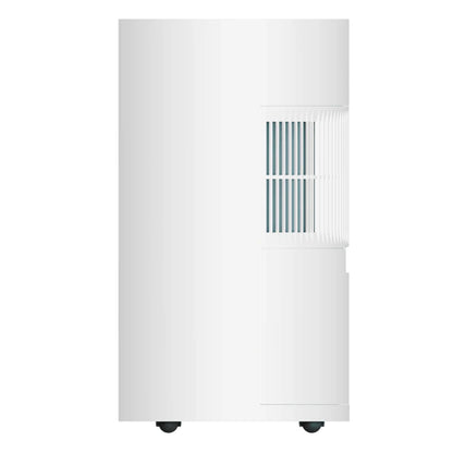 Xiaomi Smart Affugter Lite hvid, sideview, 13 l/døgn, ventileret frontgitter, to sorte hjul nederst.