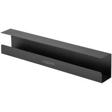 LogiLink kabelkanal sorterer U-form til montering under skrivebord med skruehuller.