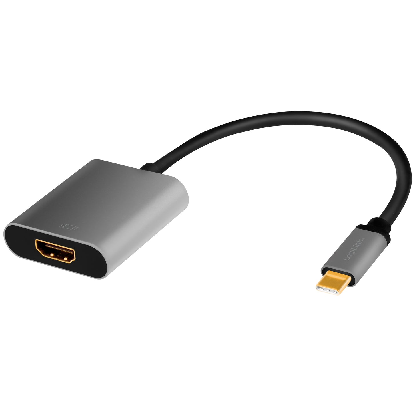 USB-C til HDMI-adapter 4K 60Hz aluminium, USB-C med DisplayPort Alt-Mode og HDMI-port, sølv.