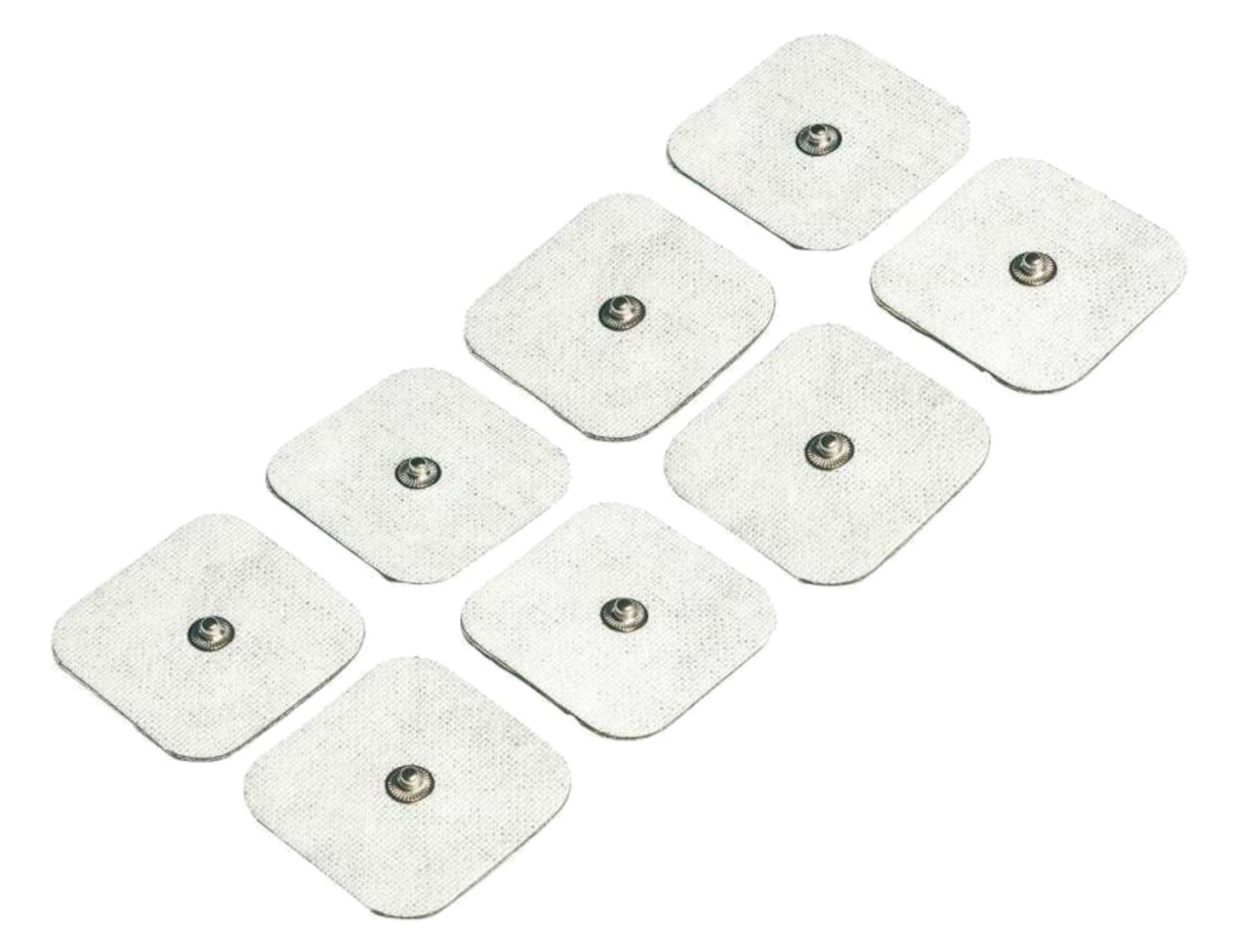 Beurer elektrodeplader 8-pak, firkantede med metalforbindelse i midten, passer til Beurer TENS-enheder.