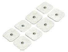 Beurer elektrodeplader 8-pak, firkantede med metalforbindelse i midten, passer til Beurer TENS-enheder.