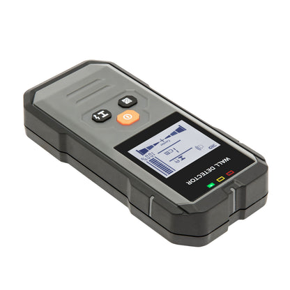 Regeldetektor Pro med digitalt display, sort/gråt kabinet, orange sorte knapper, måledata og tre indikatorlamper.