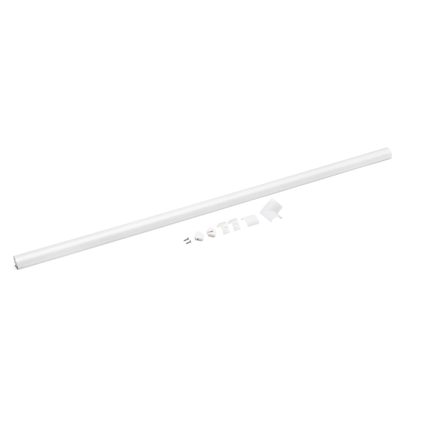 Luxorparts Aluminiumprofil hjørnemontering hvid til LED-strips eller Philips Hue Lightstrip Plus inkl. monteringsbeslag og skruer.