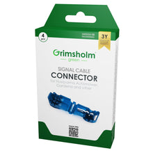 Grimsholm Tilslutningsstik opladningsstation 4-pakke til robotplæneklipper, passer til Husqvarna Automower/Gardena, 3 års garanti.