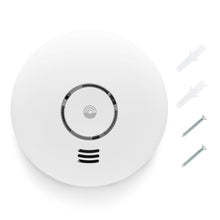 Cleverio Smart røg- og varmedetektor hvid rund med centralsensor, tre ventilationsslidser, inkl. rawlplugs og skruer.