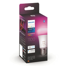 Philips Hue Color Ambiance Smart LED-pære E27 1100 lm Bluetooth Alexa Google pink-lilla gradient emballage.