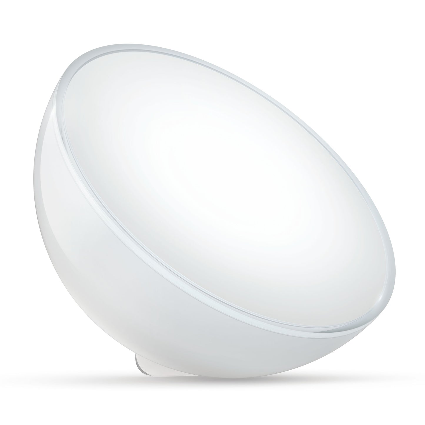 Philips Hue Go bærbar bordlampe hvid, kuppelformet LED med glat overflade og Bluetooth-styring.