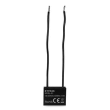 Sort Sunricher BYPASS SRSL-01 til LED-dæmpere, til ledninger, label med 100-240V AC 1.4W, RoHS, CE.