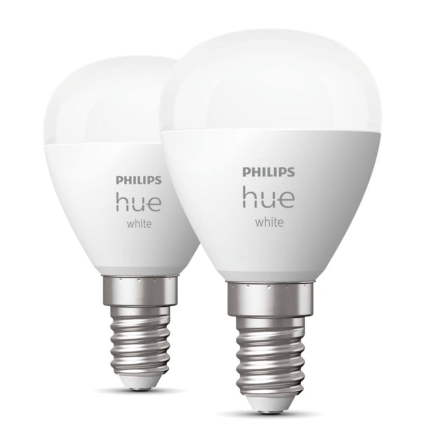 Philips Hue Luster Smart LED-pærer E14 470 lm 2-pak, varmt hvidt lys.
