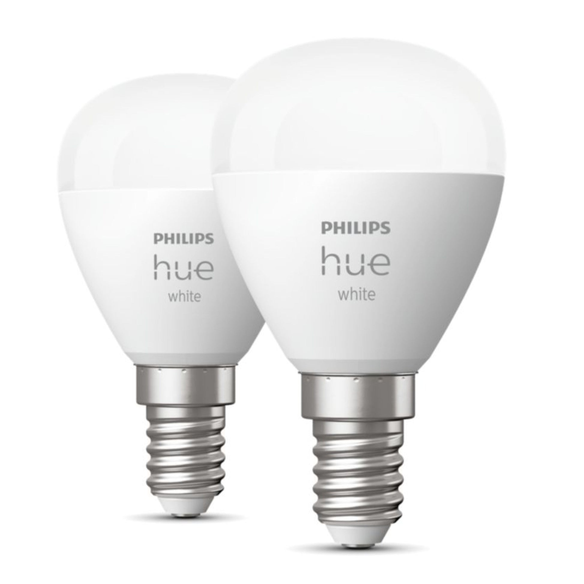 Philips Hue Luster Smart LED-pærer E14 470 lm 2-pak, varmt hvidt lys.