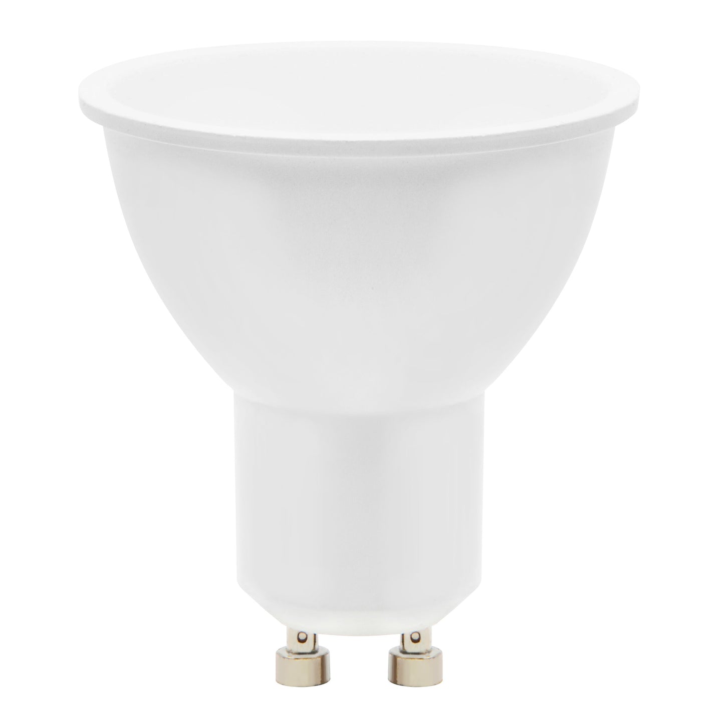 Smart GU10 LED-pære 400 lm 3-pak, hvid dæmpbar, bred top og to metalben til GU10 sokkel.
