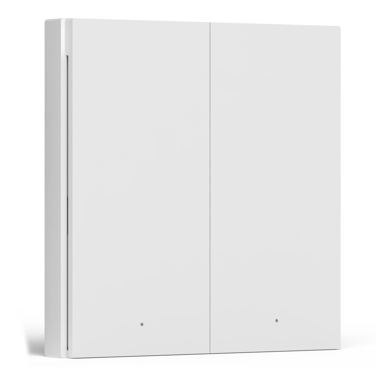 Aqara Smart vægkontakt H1 Dobbelt uden nulleder, to blanke vippepaneler, LED-indikatorer, Zigbee 3.0.
