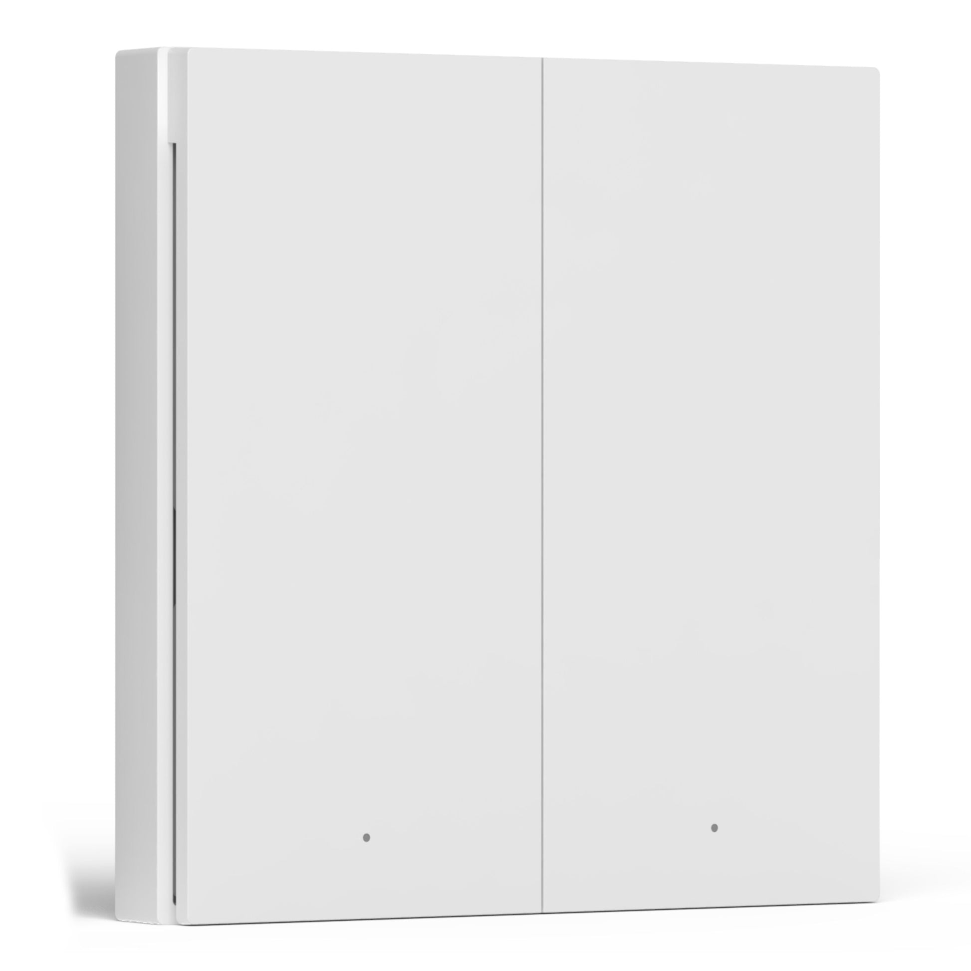 Aqara Smart vægkontakt H1 Dobbelt uden nulleder, to blanke vippepaneler, LED-indikatorer, Zigbee 3.0.