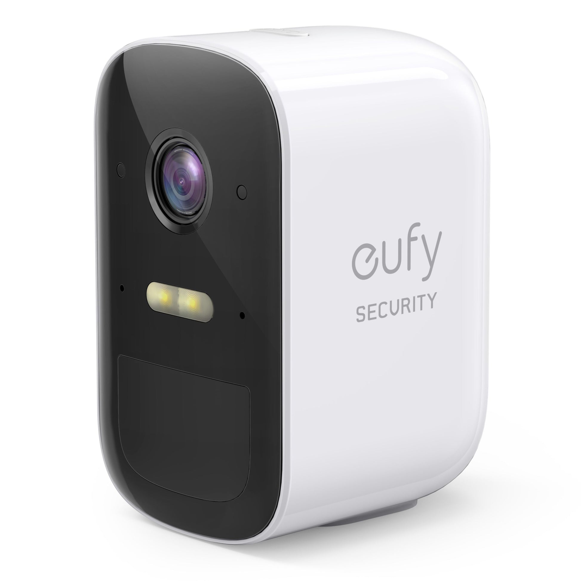 Eufy EufyCam 2C Ekstra kamera trådløst IP kamera hvid/sort med linse og to gule LED-lys.
