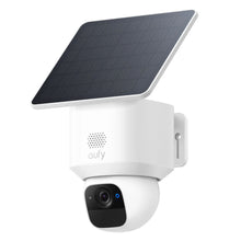 Eufy EufyCam Solo E30 IP-kamera 2K med rektangulært solpanel øverst til vægmontering.