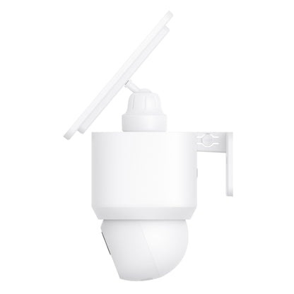 Eufy EufyCam Solo E30 hvid IP-kamera med solpanel, vægmonteret, sideprofil, 2K-opløsning.