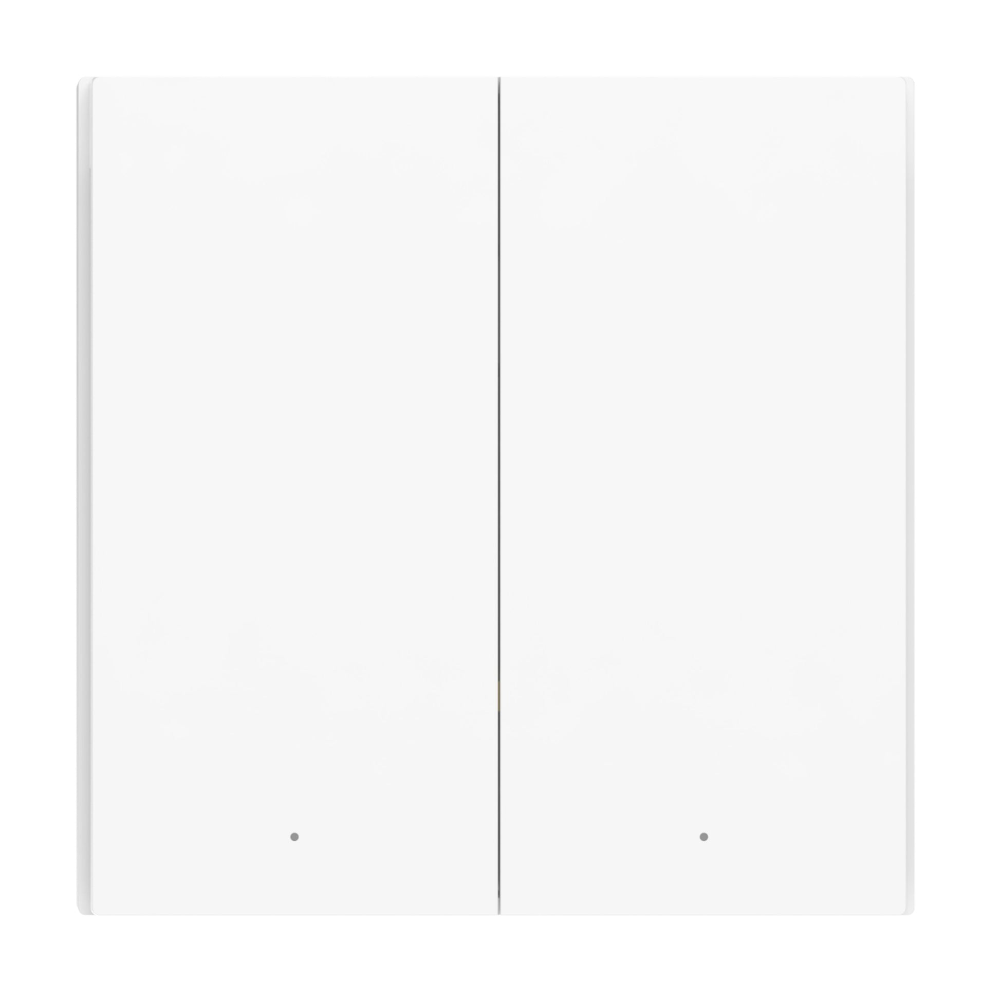 Aqara Smart Fjernbetjent Skifte H1 Dobbelt hvid, to rektangulære knapper, indikatorprikker, Apple HomeKit, Zigbee 3.0.