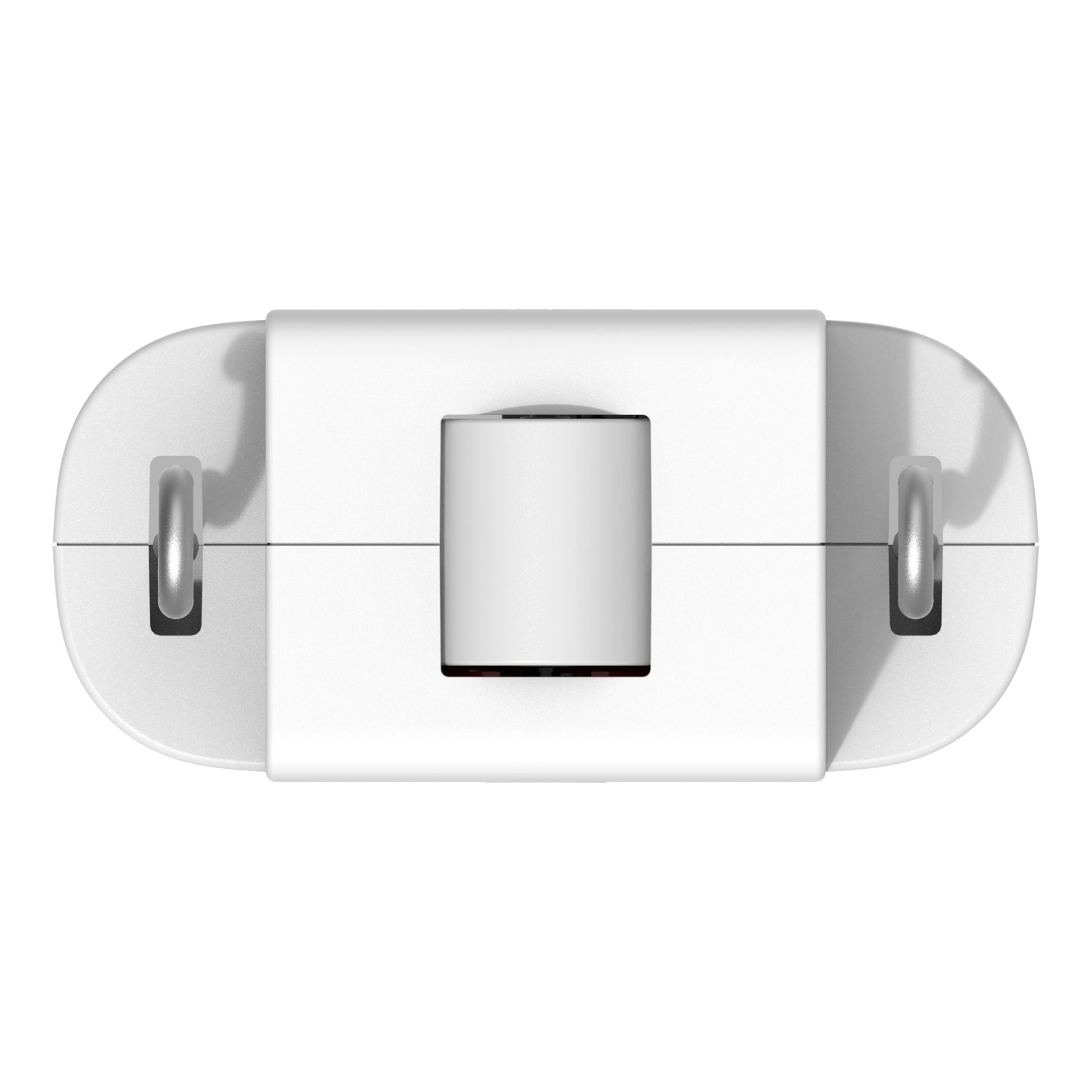 Aqara Gardinkontrol til U-/I-skinne, topview, afrundede kanter, to sideåbninger, centreret drejehjul, Zigbee 3.0.
