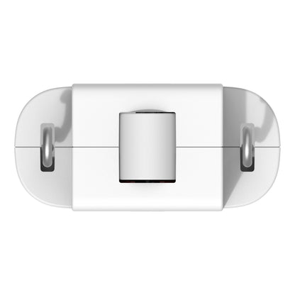 Aqara Gardinkontrol til U-/I-skinne, topview, afrundede kanter, to sideåbninger, centreret drejehjul, Zigbee 3.0.