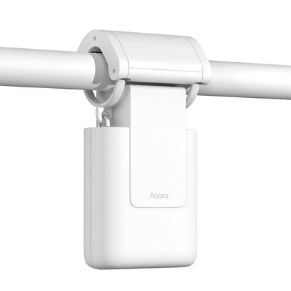 Aqara Curtain Driver E1 gardinstangskontrol til gardinstang, monteret, Zigbee 3.0, hvid, kompakt med glatte kanter.