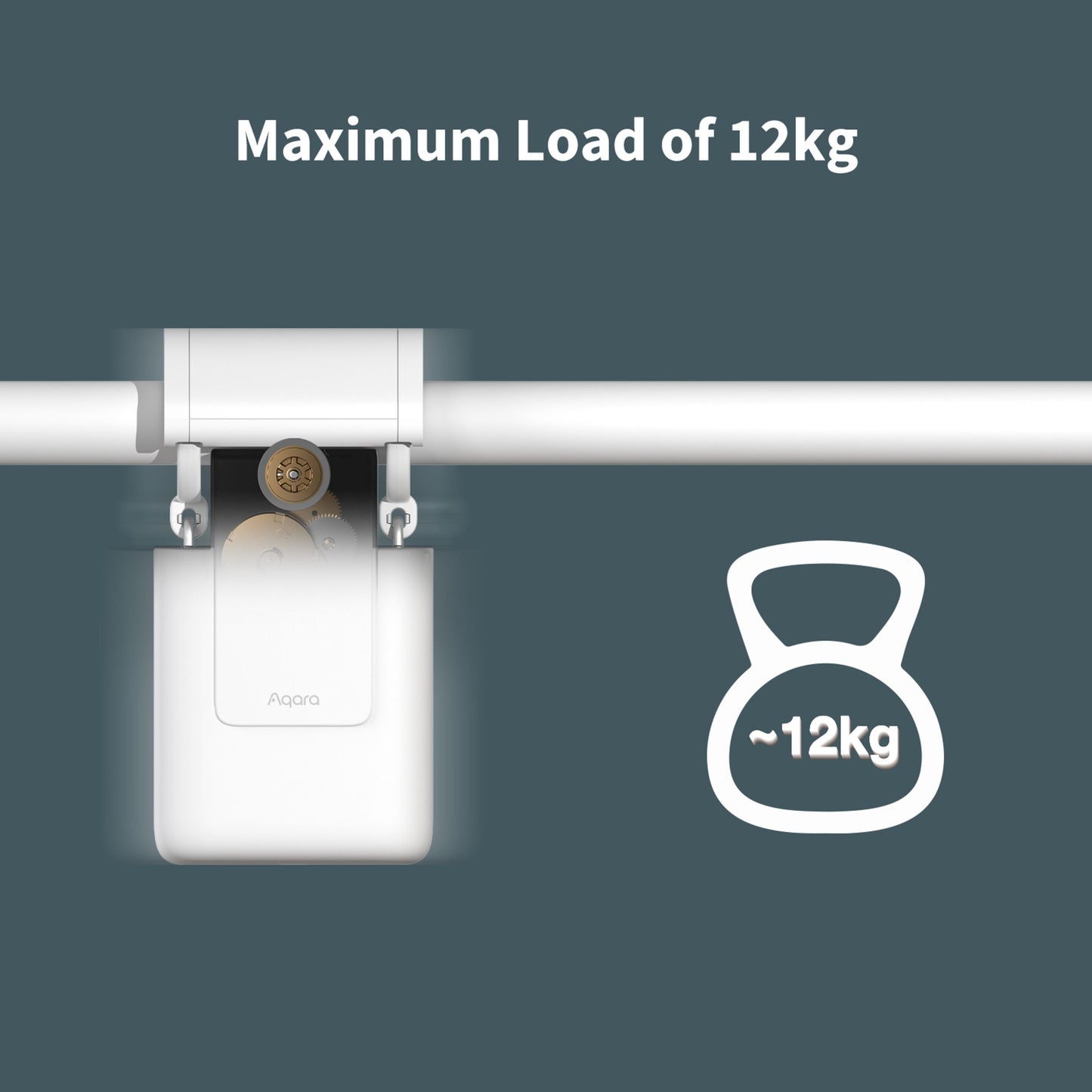 Aqara Curtain Driver E1 gardinstangskontrol på stang, maksimal belastning 12 kg, kompatibel med Zigbee 3.0.