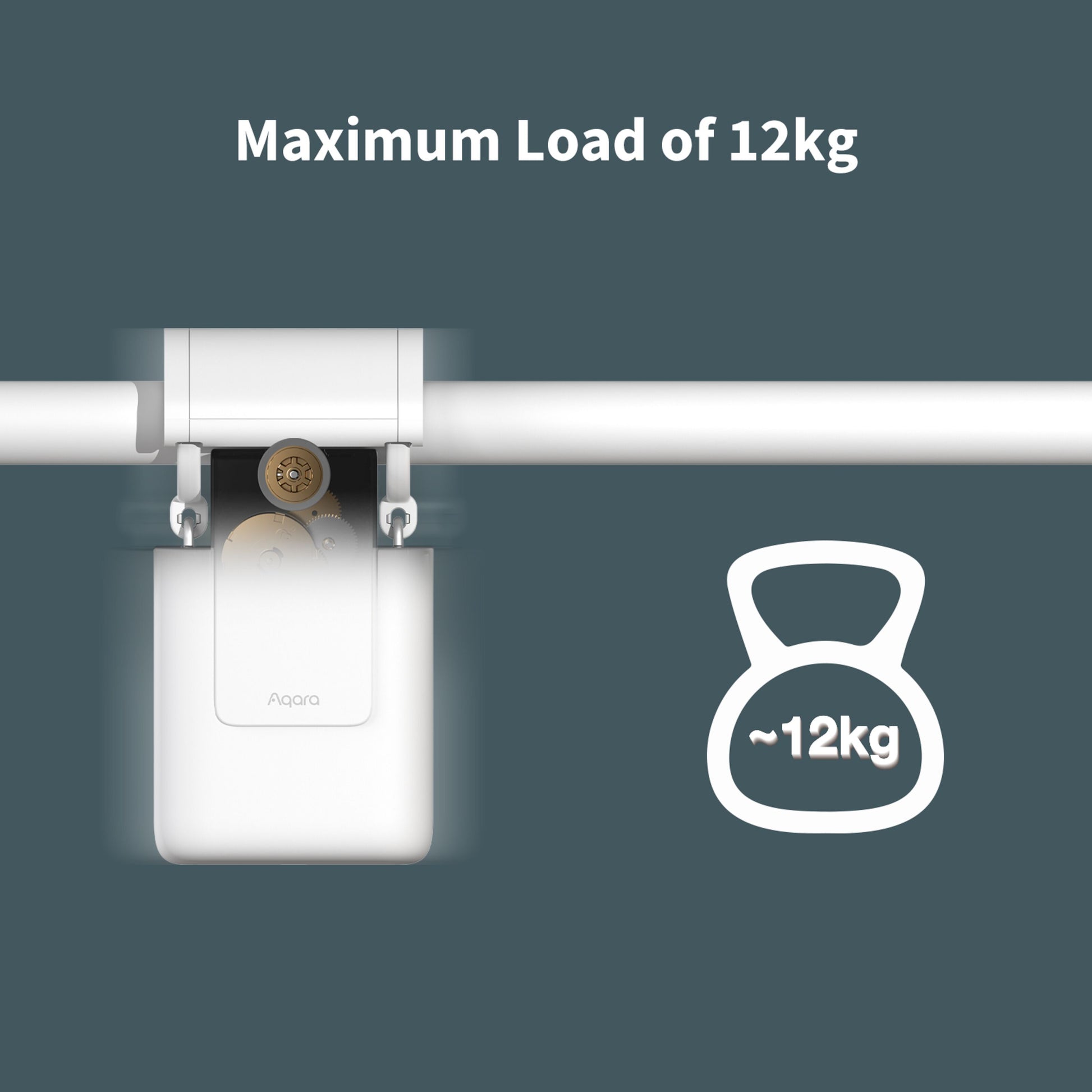 Aqara Curtain Driver E1 gardinstangskontrol på stang, maksimal belastning 12 kg, kompatibel med Zigbee 3.0.