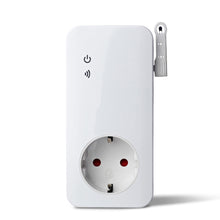 YOYOPower 4G Switch EX4 smart plug, hvid med tænd/sluk-knap, Wi-Fi symbol, EU-stik og antenne til fjernstyring.