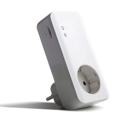 YOYOPower 4G Switch EX4 smart plug, hvid, EU-stik, indikatorlys og powerknap, fjernbetjening.