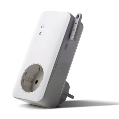 YOYOPower 4G Switch EX4 smart plug, hvid, EU stik, power-knap og antenne til fjernstyring af strøm og temperatur.
