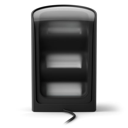 Philips Hue Spil Wall Washer vægbelysning sort rektangulær med buet top og tre synlige slots.