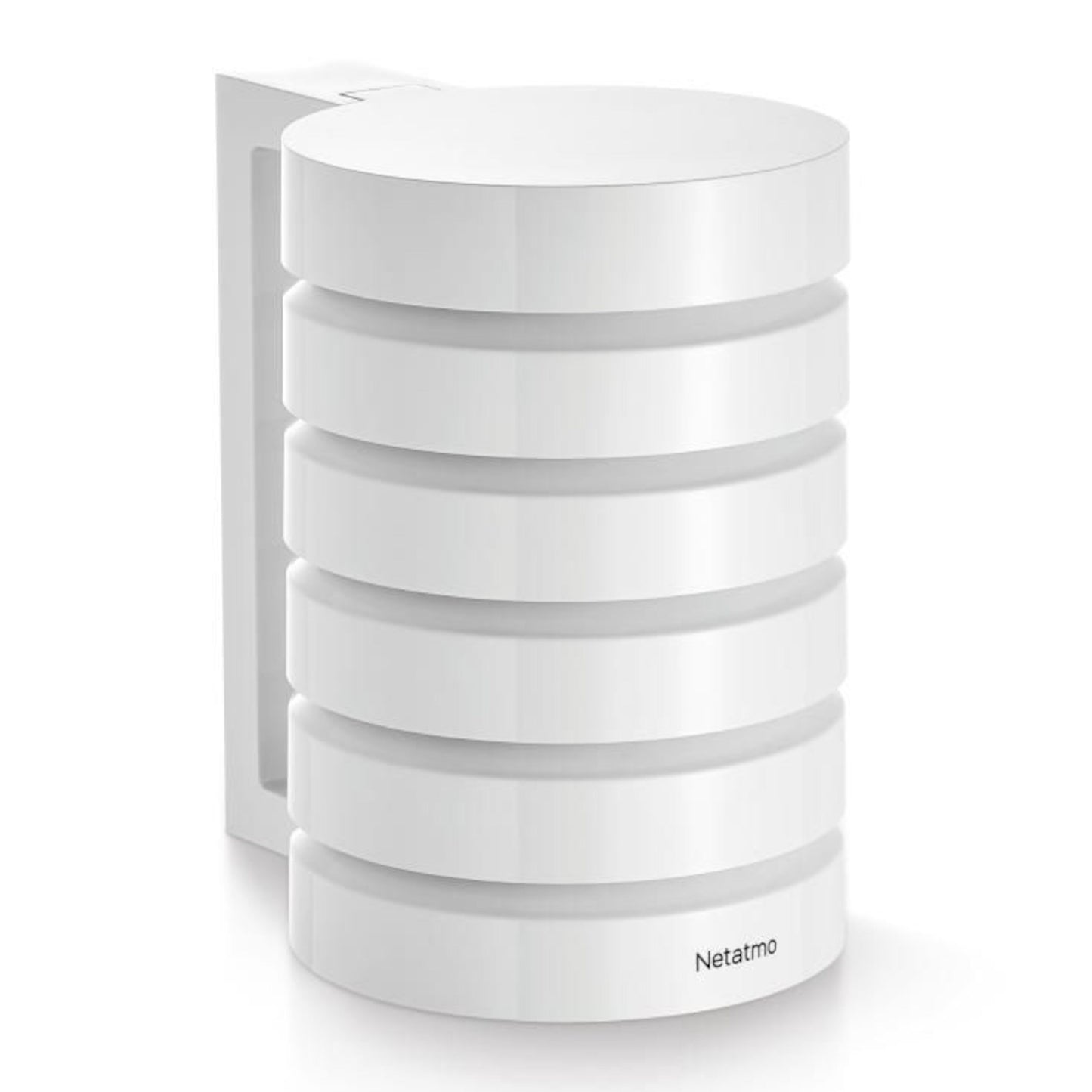 Netatmo Vejrstation Skjold 1-pakke, hvid cylindrisk sensorbeskyttelse med vandrette riller og glat top til Outdoor Module.