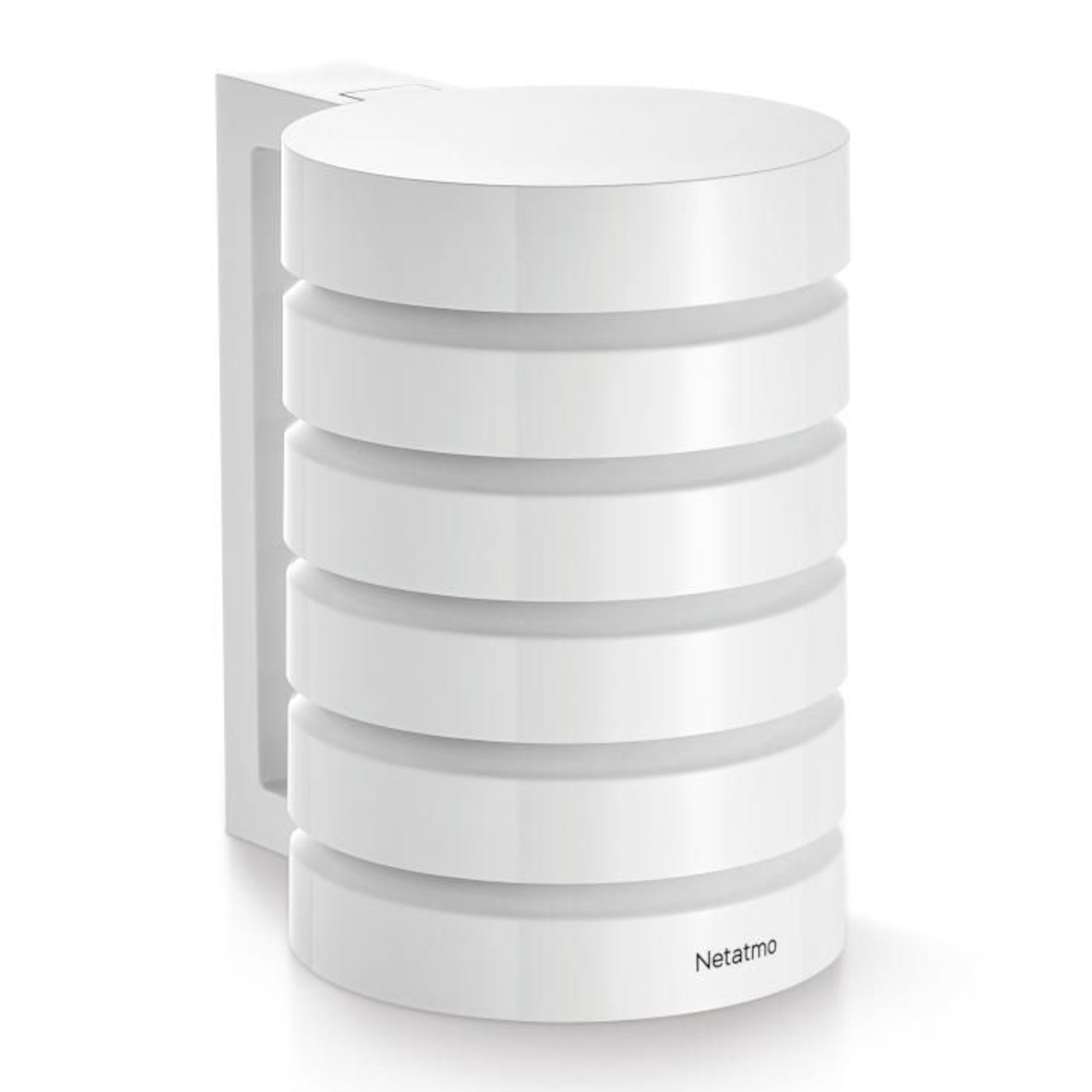Netatmo Vejrstation Skjold 1-pakke, hvid cylindrisk sensorbeskyttelse med vandrette riller og glat top til Outdoor Module.