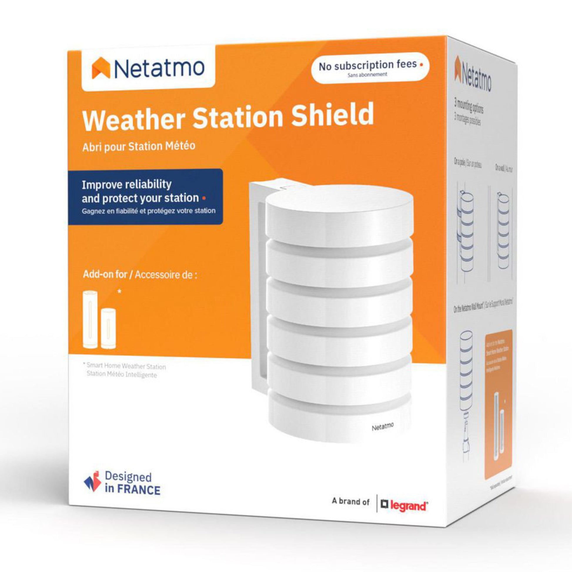 Netatmo Vejrstation Skjold beskyttelse 1-pakke til Outdoor Module med UV-beskyttelse, passer til Netatmo vejrstation.