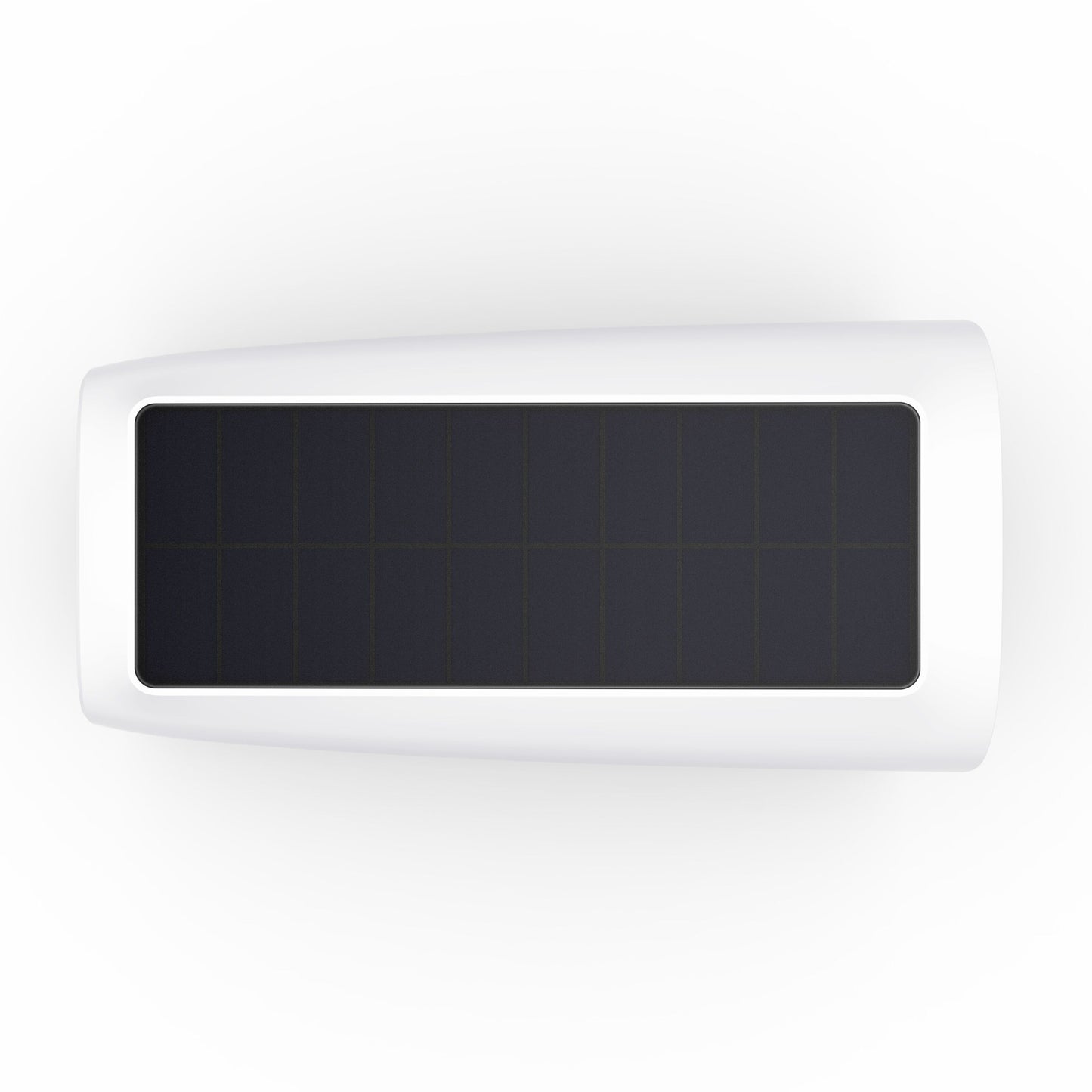 Eufy EufyCam 3 kit solpanel 2 kameraer hvidt rektangulært panel afrundede kanter mørkt cellegrid til trådløs 4K.