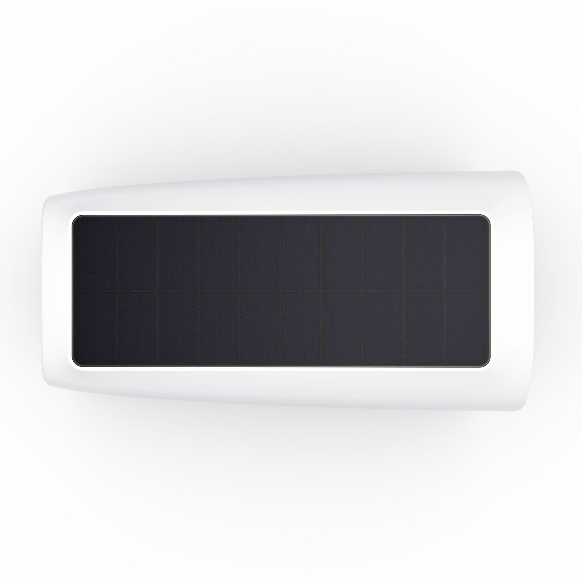 Eufy EufyCam 3 kit solpanel 2 kameraer hvidt rektangulært panel afrundede kanter mørkt cellegrid til trådløs 4K.