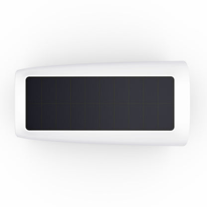 Eufy EufyCam 3 kit solpanel 2 kameraer hvidt rektangulært panel afrundede kanter mørkt cellegrid til trådløs 4K.