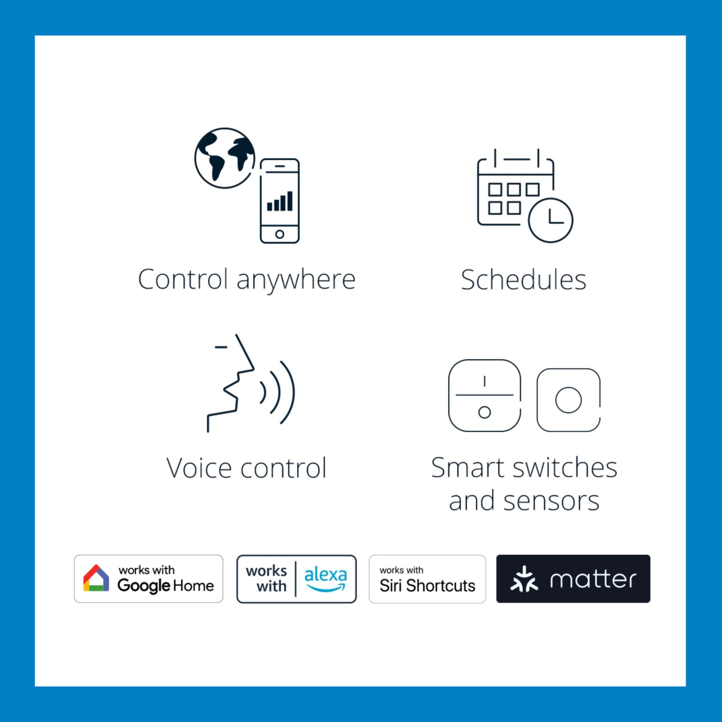 WiZ LED-strips LED-liste Startpakke 2 meter, smart belysning, kompatibel med Google Home, Alexa, Siri Shortcuts, Matter.