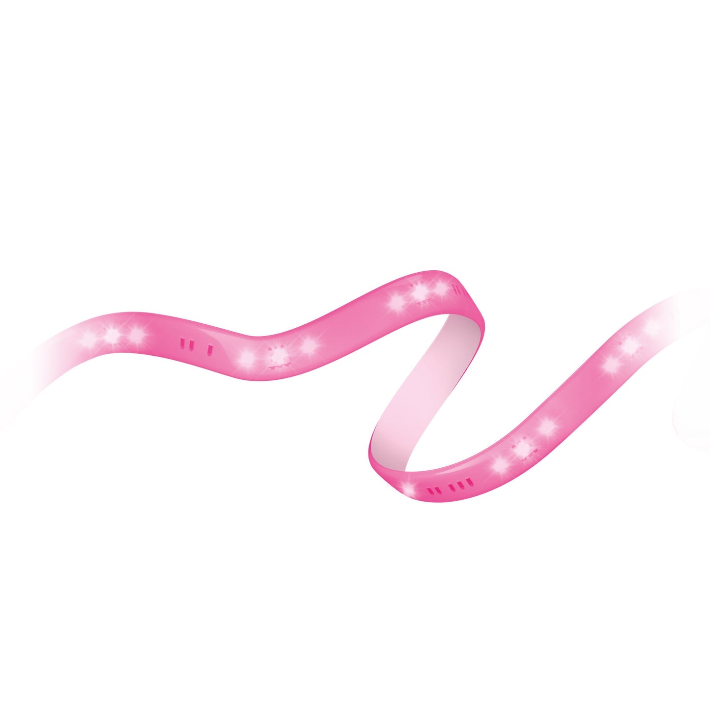 WiZ LED-strips Startpakke 2 meter, fleksibel pink LED-liste med hvide LED-lys, smart belysning.