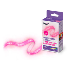 Wiz LED Strip LED-list Forlængelse 1 meter, pink lys, synlig emballage med smart belysning og appstyring.