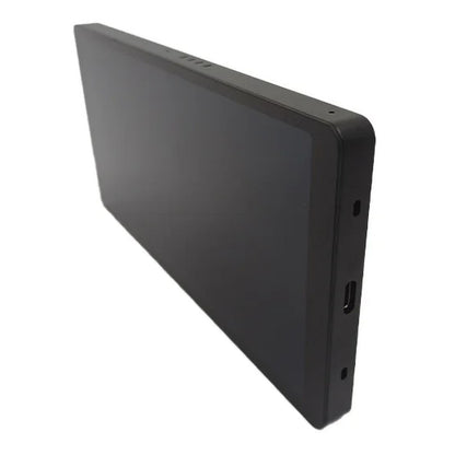 Shelly Vægdisplay X2i sort touchskærm kontrolpanel med USB-C port og små monteringshuller.