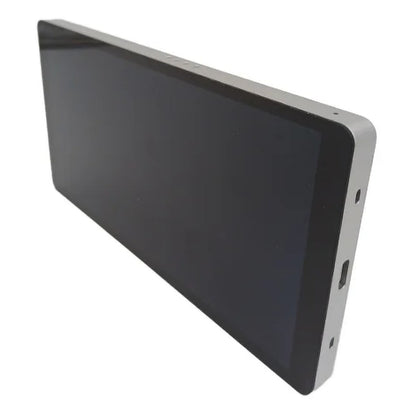 Shelly Vægdisplay X2i smart touch kontrolpanel i grå med synlige sideporte velegnet til belysning og gulvvarme.