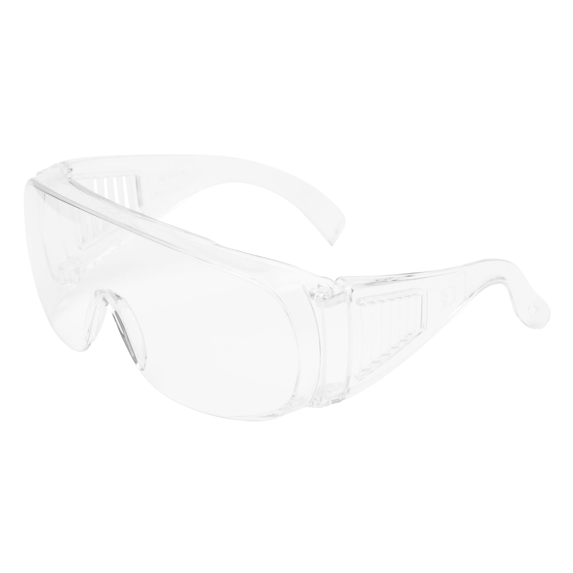 3M beskyttelsesbriller klar polycarbonat wraparound linser sideskærme UV-beskyttelse kan bruges over briller.